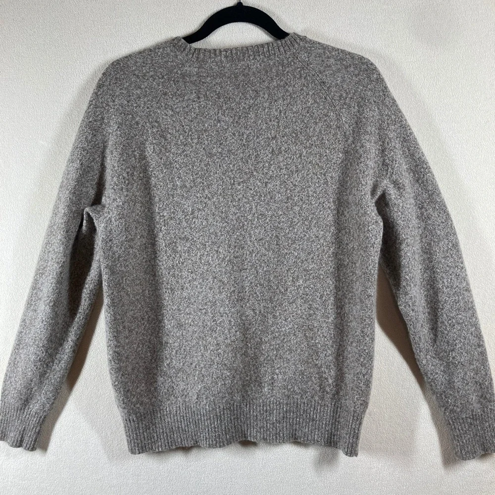 J. Crew Factory‎ Men's Wool Blend Crewneck Sweater Sz L Beige Preppy Classic